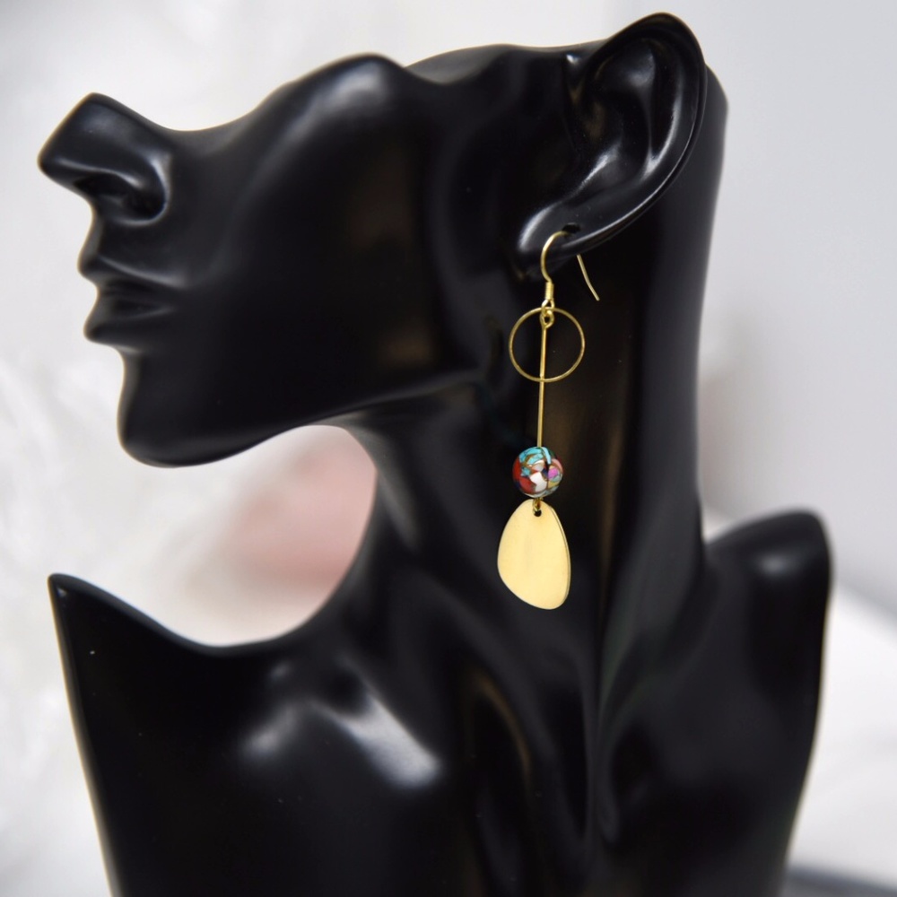 Original Design Handmade Brass Wire Earrings - Picture 2 of 7